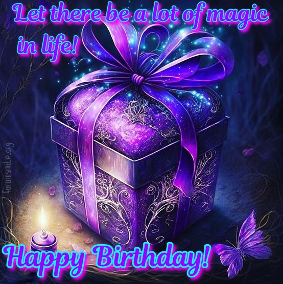 Happy Birthday image with a magic box