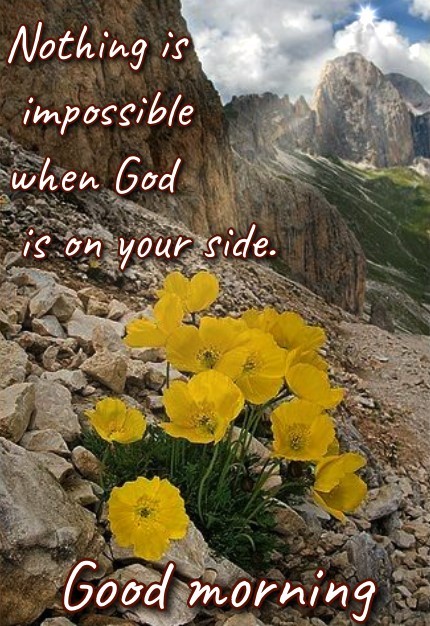 Nothing is impossible when God is on your side.