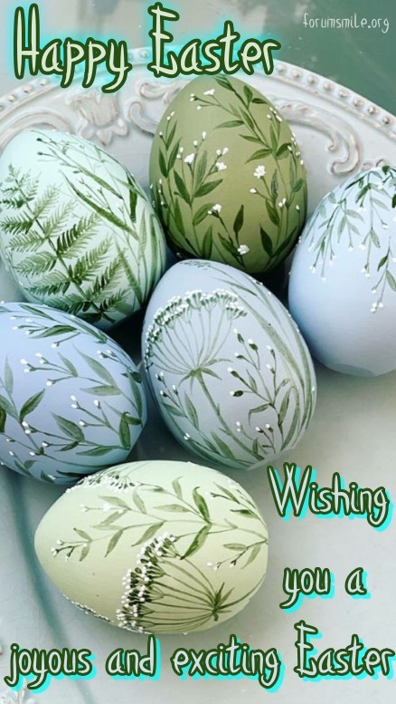 Happy Easter image - painted eggs