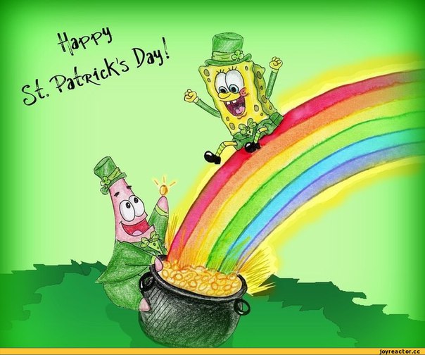 Happy St. Patricks Day with Spongebob